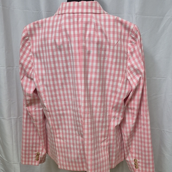 Talbots Pink Checkered Blazer - Picture 3 of 4